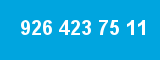 926 423 75 11 926 423 75 11